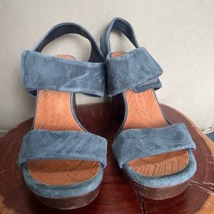 Chie Mihara Blue Suede Heels